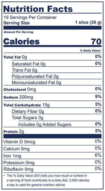 French Loaf Nutrition Facts