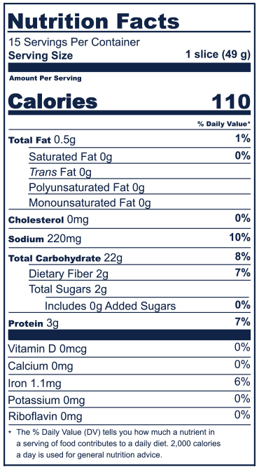 Multigrain Nutrition Facts